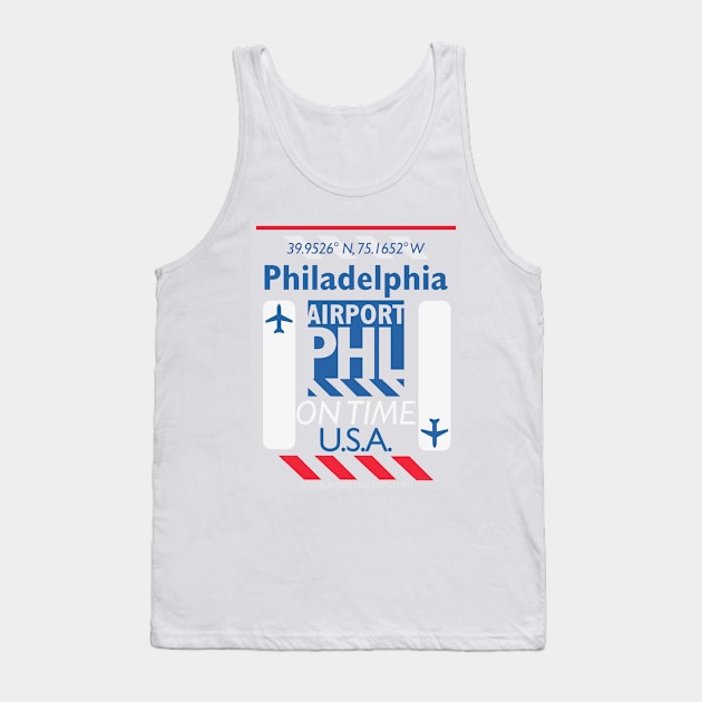 PHL Philadelphia airport code 27092021 design Tank Top by Woohoo